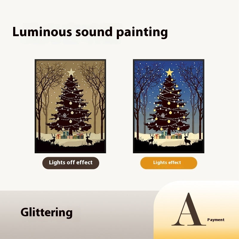 Luminous Speaker Christmas Tree Painting